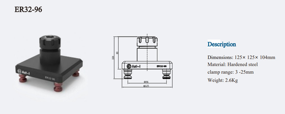 Chaîne de fixage du montage 3-25mm de bague d'ER32-96 ER pour 3/4/5 étau d'axe